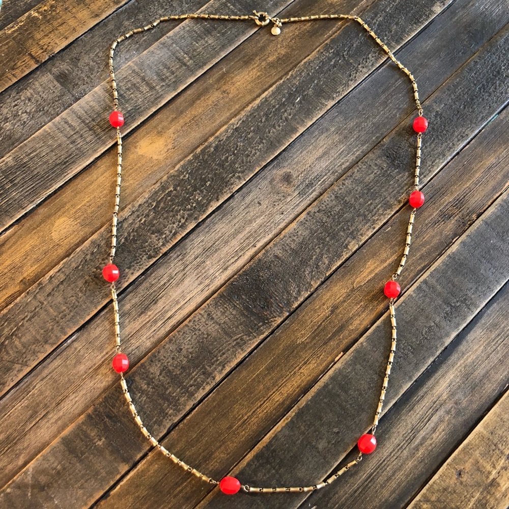 J. Crew Red/Orange Necklace
